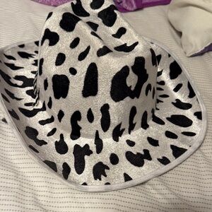 Black and White Cow Print Hat